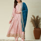 The Pink Embroidered Silk Anarkali Kurta with Dupatta Set is a graceful and elegant ensemble crafted from rich silk fabric.