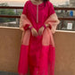 Very Nice Pink Gold Moti Lace Kurta Set
